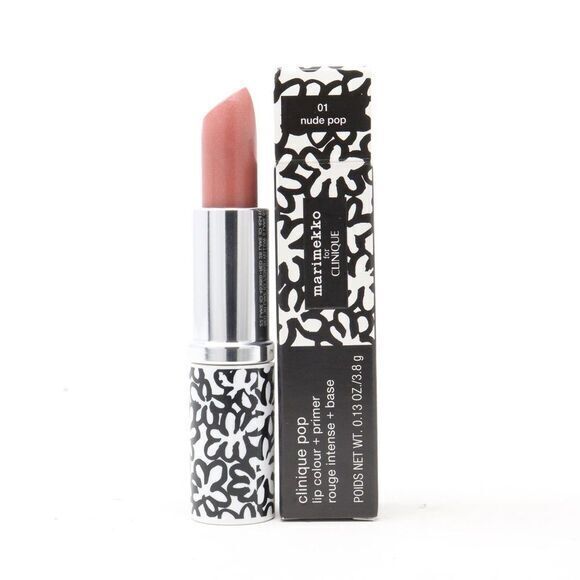 Marimekko for Clinique Pop Lip Color + Primer Rouge Intense .20 Oz (01 Nude Pop) - Picture 1 of 6